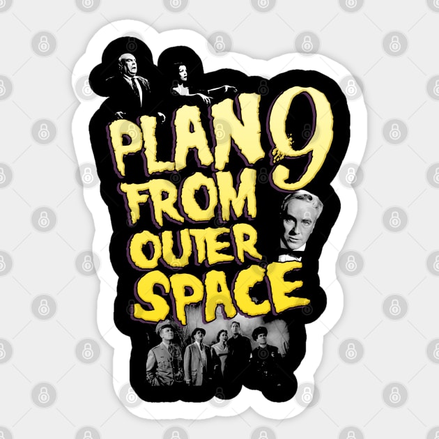 Plan 9 From Outer Space Cast Design Sticker by HellwoodOutfitters